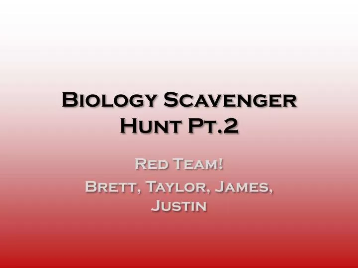 biology scavenger hunt pt 2