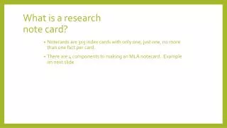 what is a research note card