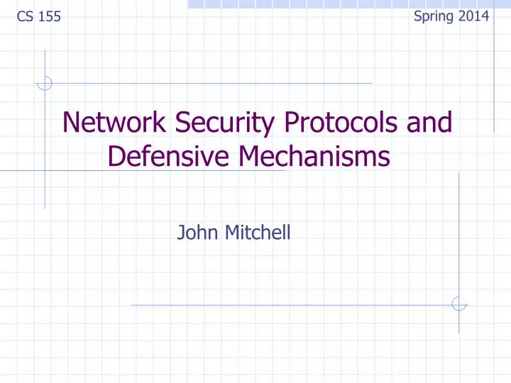 network security protocols and defensive mechanisms