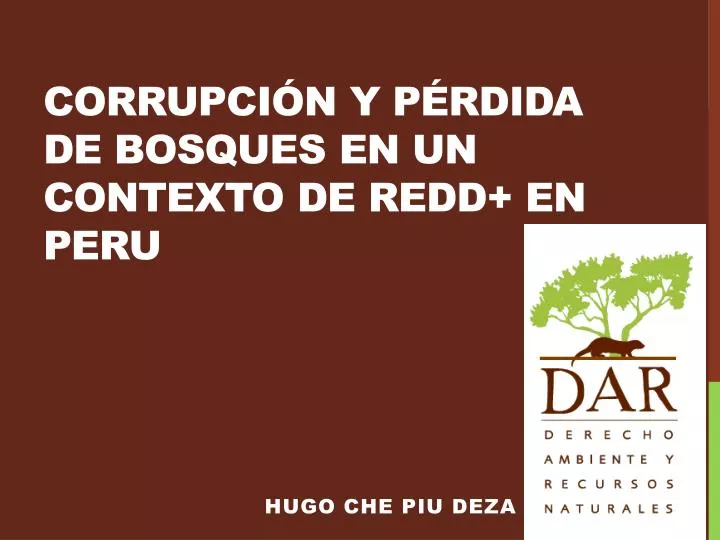 corrupci n y p rdida de bosques en un contexto de redd en peru