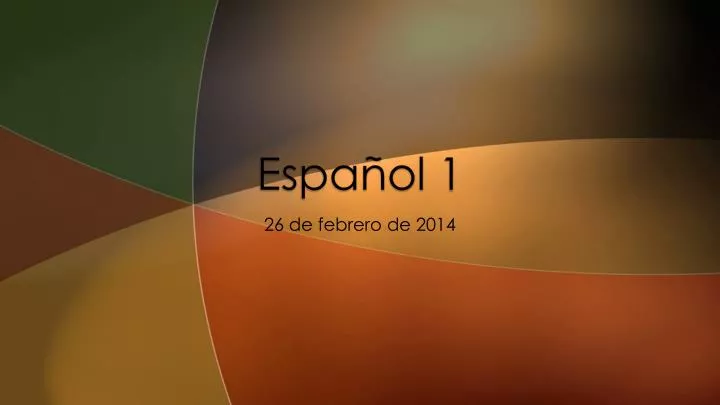 espa ol 1