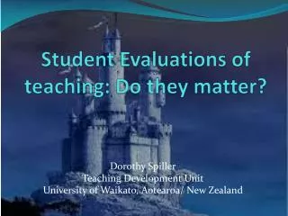 Student Evaluations of teaching: Do they matter?