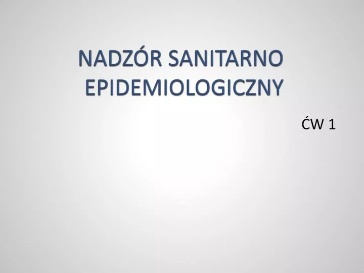 nadz r sanitarno epidemiologiczny