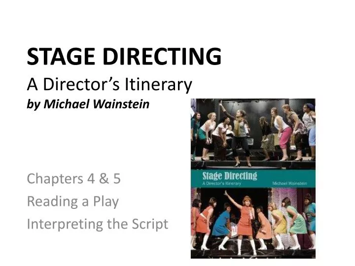 stage directing a director s itinerary by michael wainstein