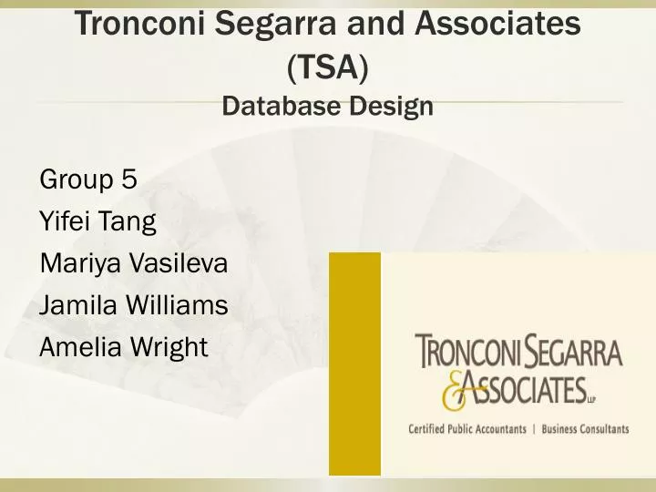 tronconi segarra and associates tsa database design