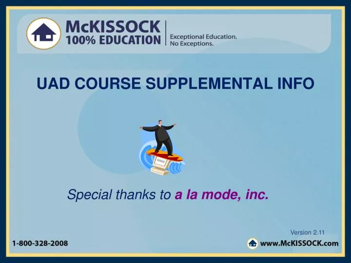 uad course supplemental info