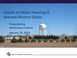 Update on Water Planning in Selected Western States