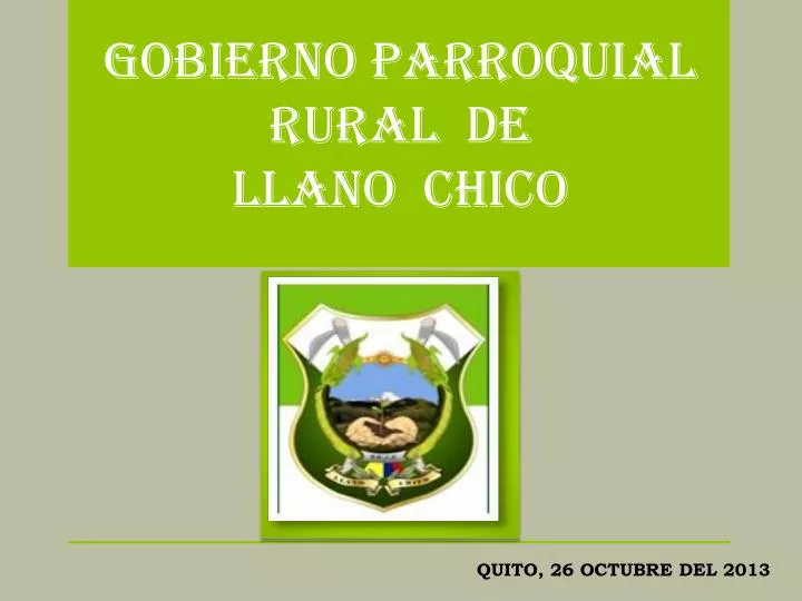 gobierno parroquial rural de llano chico