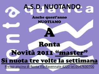 a s d nuotando