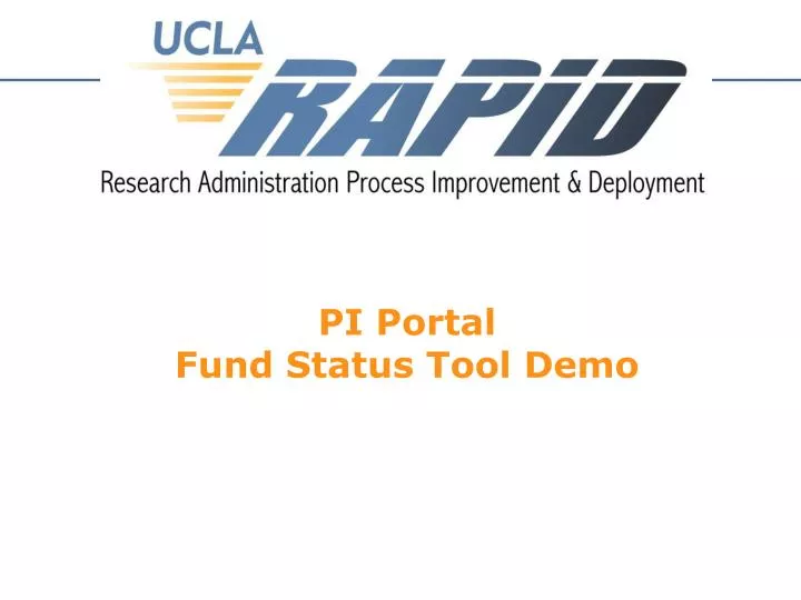 pi portal fund status tool demo