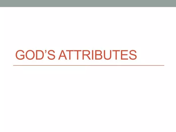 god s attributes