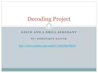 Decoding Project