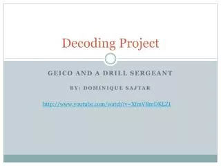 decoding project