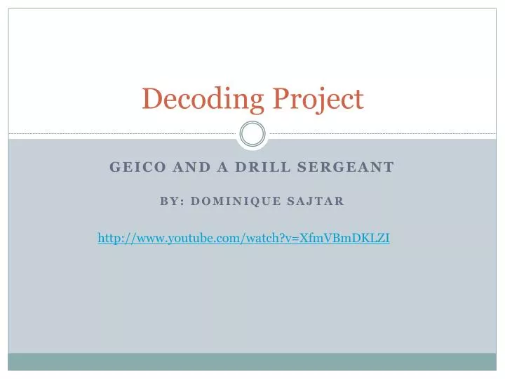 decoding project