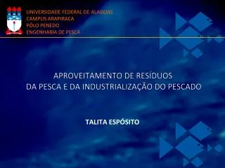 aproveitamento de res duos da pesca e da industrializa o do pescado