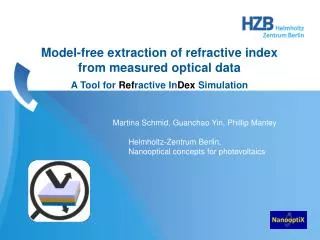 Model-free extraction of refractive index from measured optical data