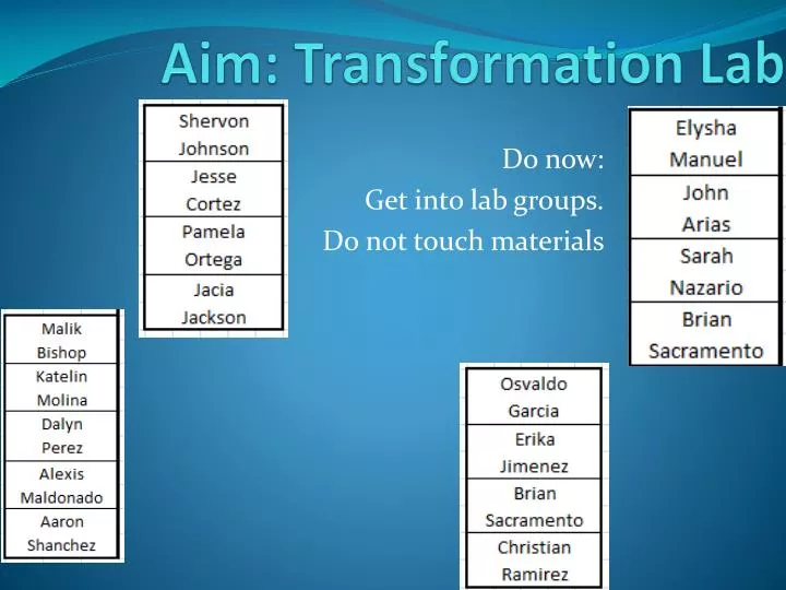 aim transformation lab