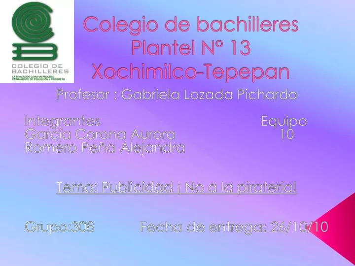 colegio de bachilleres plantel n 13 xochimilco tepepan