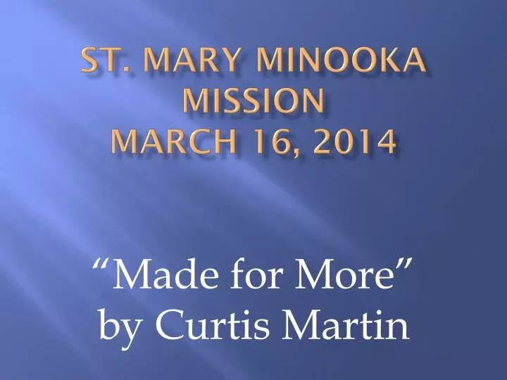 st mary minooka mission march 16 2014