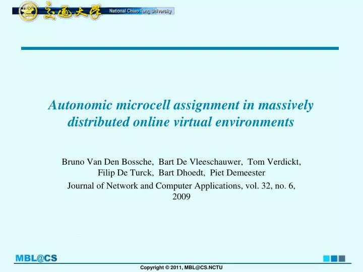 autonomic microcell assignment in massively distributed online virtual environments