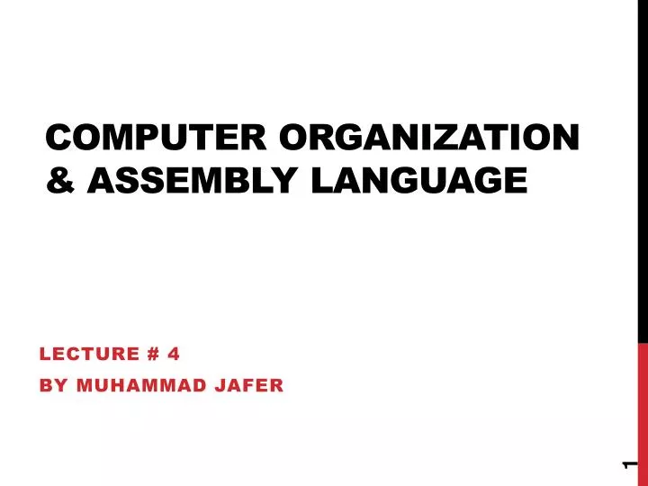 computer organization assembly language