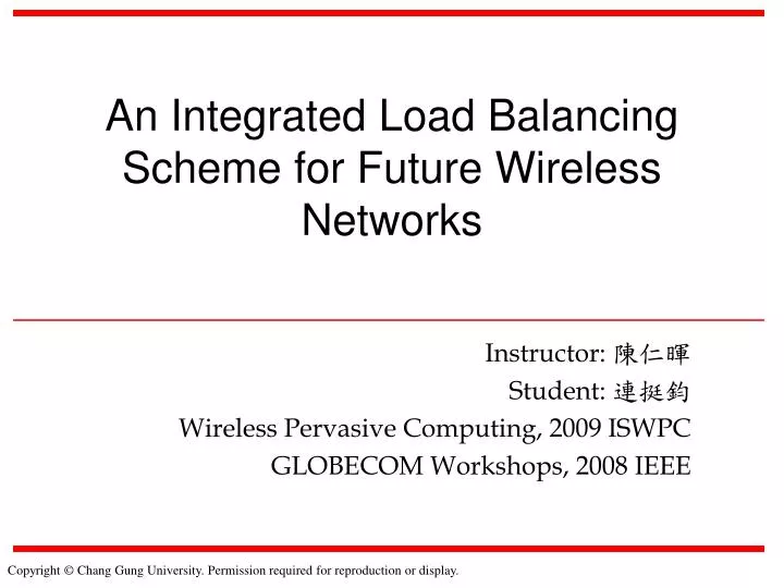 an integrated load balancing scheme for future wireless networks
