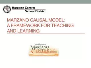 Marzano Causal Model: A Framework for Teaching and Learning