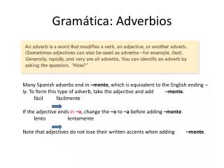 gram tica adverbios