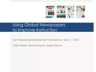 Using Global Newspapers to Improve Instruction