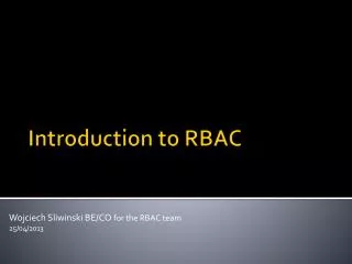 Introduction to RBAC