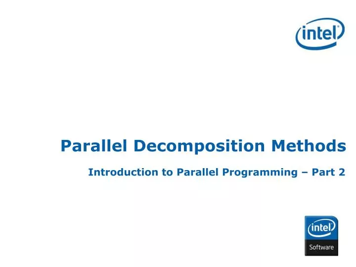 parallel decomposition methods