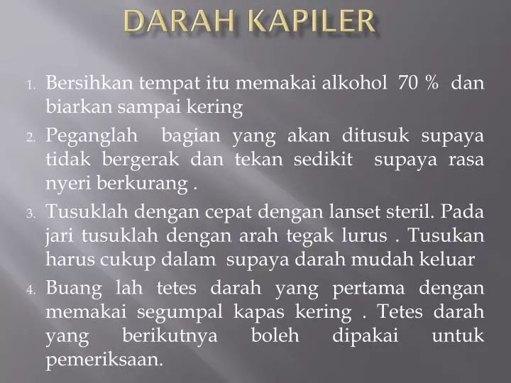 darah kapiler