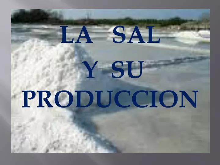 la sal y su produccion