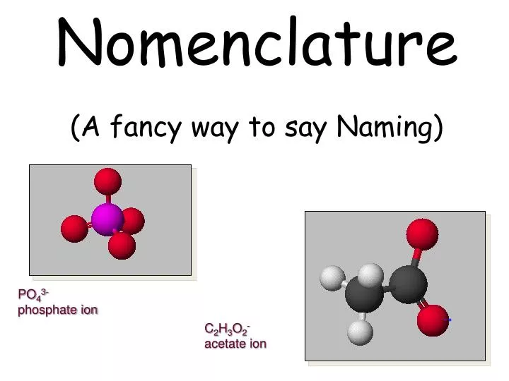 nomenclature a fancy way to say naming