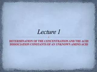 Lecture 1