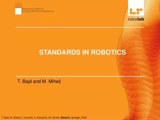 STANDARDS IN ROBOTICS