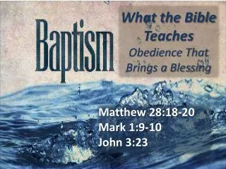 What the Bible Teaches Obedience That Brings a Blessing