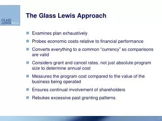 The Glass Lewis Approach