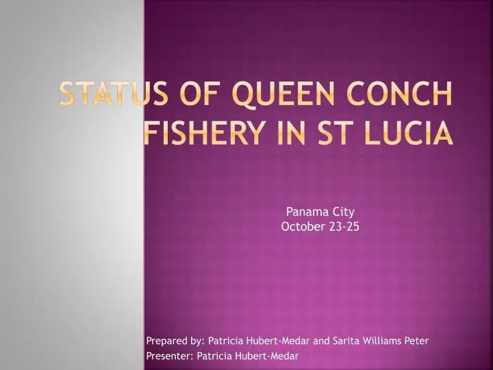 status of queen conch fishery in st lucia
