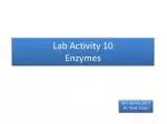 Lab Activity 10 Enzymes