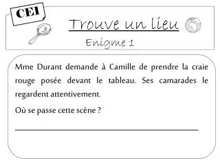 trouve un lieu enigme 1