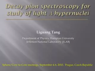 Decay pion spectroscopy for study of light - hypernuclei