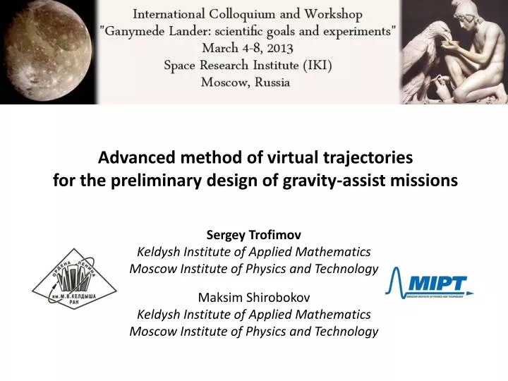 advanced method of virtual trajectories for the preliminary design of gravity assist missions