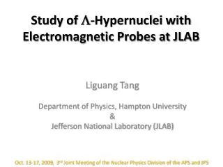 Study of  - Hypernuclei with Electromagnetic Probes at JLAB