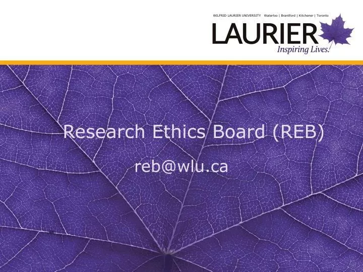 research ethics board reb