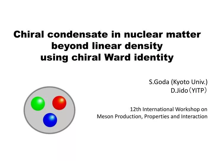 chiral condensate in nuclear matter beyond linear density using chiral ward identity