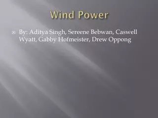 Wind Power