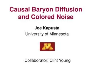 Causal Baryon Diffusion and Colored Noise