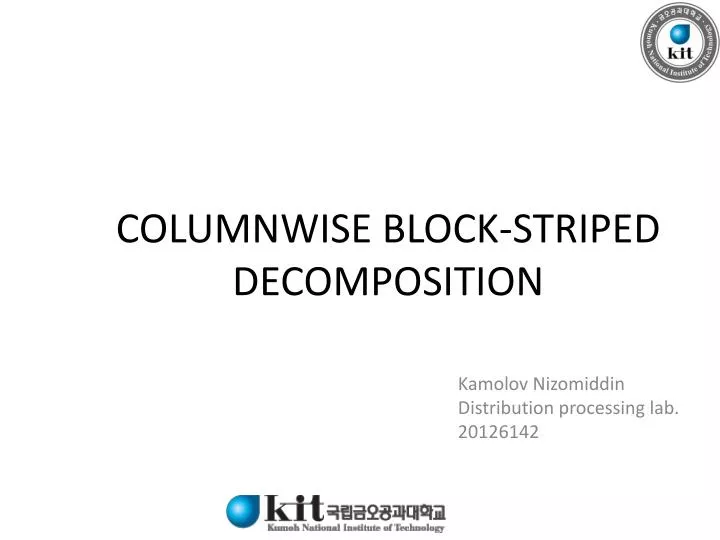 columnwise block striped decomposition