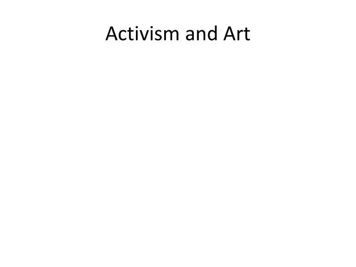 activism and art